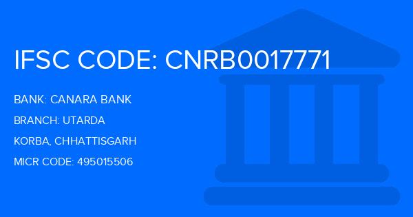 Canara Bank Utarda Branch IFSC Code