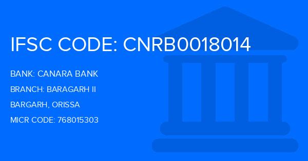 Canara Bank Baragarh Ii Branch IFSC Code