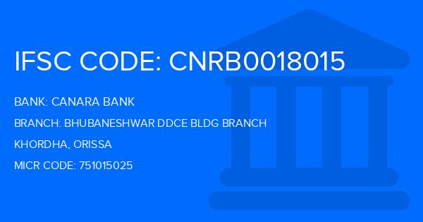 Canara Bank Bhubaneshwar Ddce Bldg Branch