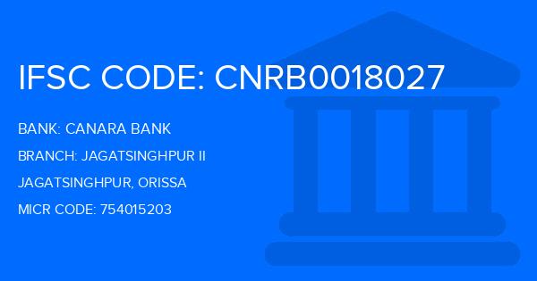 Canara Bank Jagatsinghpur Ii Branch IFSC Code