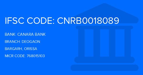 Canara Bank Deogaon Branch IFSC Code