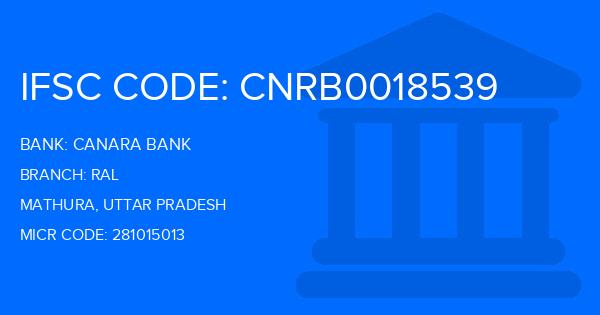 Canara Bank Ral Branch IFSC Code