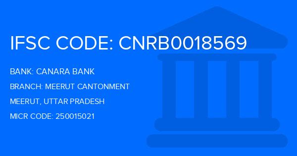 Canara Bank Meerut Cantonment Branch IFSC Code