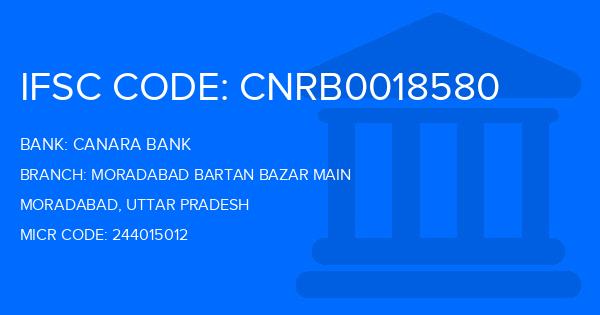 Canara Bank Moradabad Bartan Bazar Main Branch IFSC Code