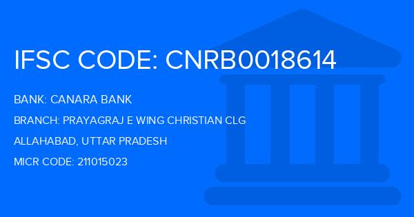Canara Bank Prayagraj E Wing Christian Clg Branch IFSC Code