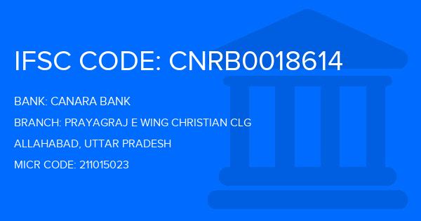 Canara Bank Prayagraj E Wing Christian Clg Branch IFSC Code