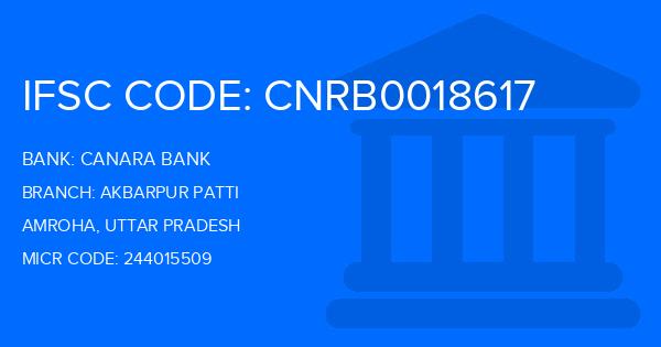 Canara Bank Akbarpur Patti Branch IFSC Code