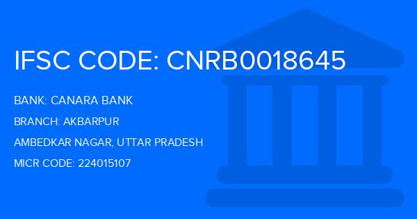 Canara Bank Akbarpur Branch IFSC Code