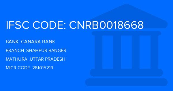Canara Bank Shahpur Banger Branch IFSC Code