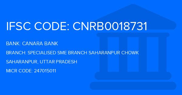 Canara Bank Specialised Sme Branch Saharanpur Chowk Branch IFSC Code