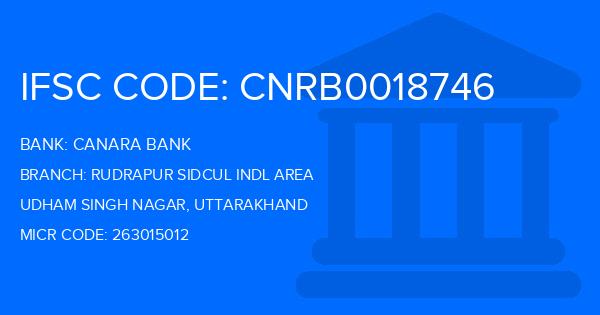 Canara Bank Rudrapur Sidcul Indl Area Branch IFSC Code