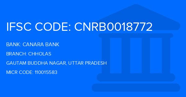 Canara Bank Chholas Branch IFSC Code