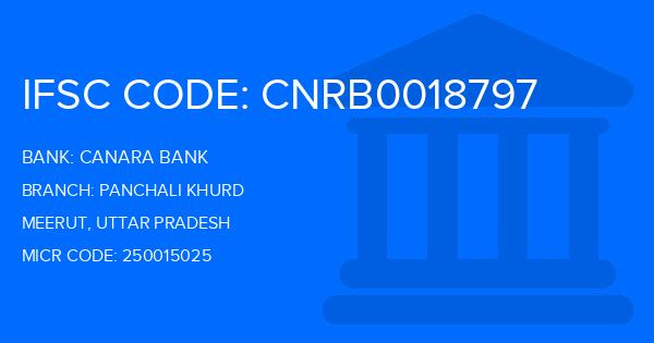 Canara Bank Panchali Khurd Branch IFSC Code