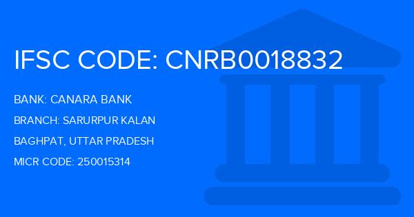 Canara Bank Sarurpur Kalan Branch IFSC Code