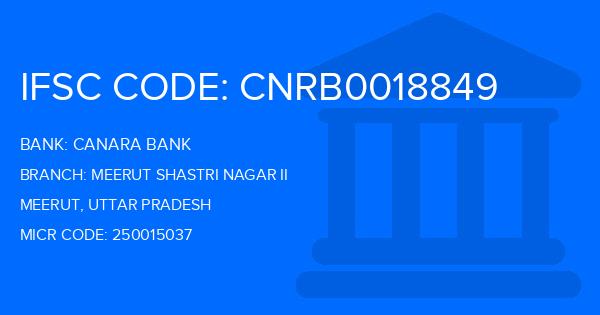 Canara Bank Meerut Shastri Nagar Ii Branch IFSC Code