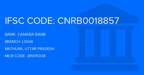 Canara Bank Lohai Branch IFSC Code