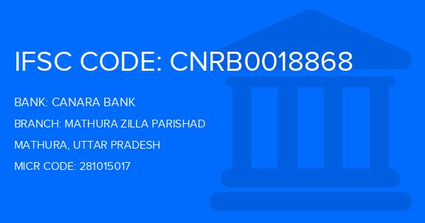 Canara Bank Mathura Zilla Parishad Branch IFSC Code
