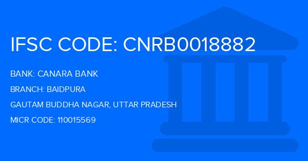 Canara Bank Baidpura Branch IFSC Code