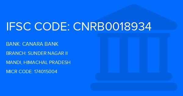 Canara Bank Sunder Nagar Ii Branch IFSC Code
