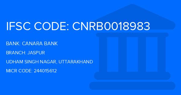 Canara Bank Jaspur Branch IFSC Code