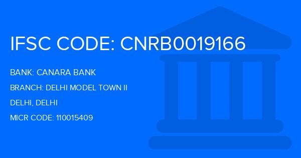 Canara Bank Delhi Model Town Ii Branch IFSC Code