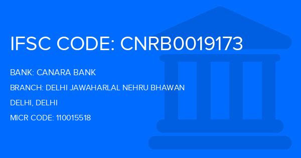 Canara Bank Delhi Jawaharlal Nehru Bhawan Branch IFSC Code