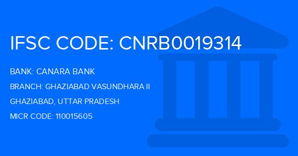 Canara Bank Ghaziabad Vasundhara Ii Branch IFSC Code