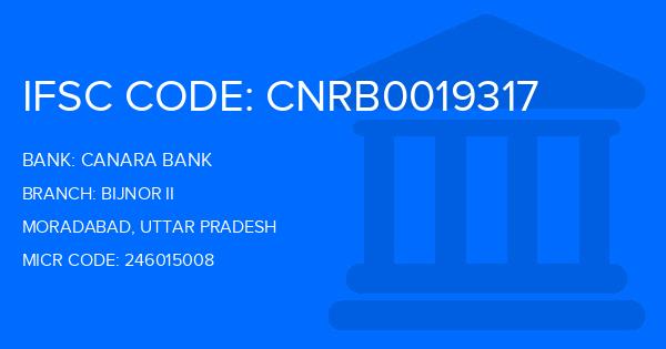 Canara Bank Bijnor Ii Branch IFSC Code
