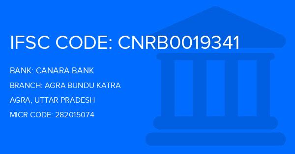 Canara Bank Agra Bundu Katra Branch IFSC Code