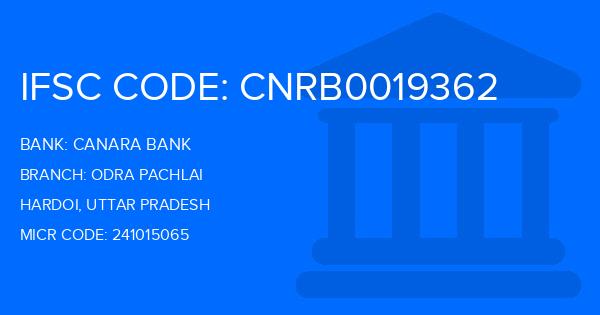 Canara Bank Odra Pachlai Branch IFSC Code