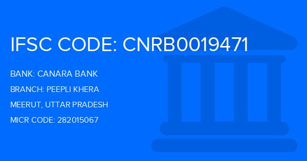 Canara Bank Peepli Khera Branch IFSC Code