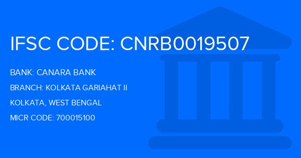 Canara Bank Kolkata Gariahat Ii Branch IFSC Code