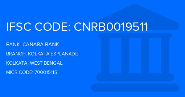 Canara Bank Kolkata Esplanade Branch IFSC Code