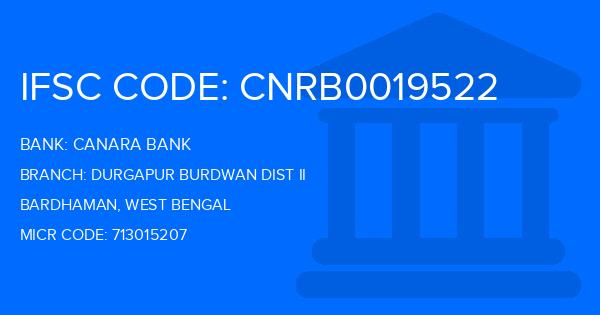 Canara Bank Durgapur Burdwan Dist Ii Branch IFSC Code