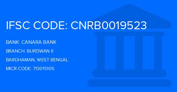 Canara Bank Burdwan Ii Branch IFSC Code