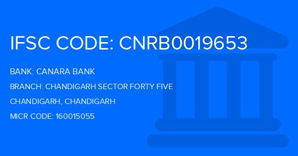 Canara Bank Chandigarh Sector Forty Five Branch IFSC Code