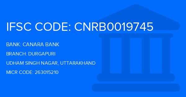 Canara Bank Durgapuri Branch IFSC Code