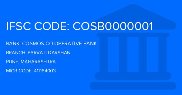 Cosmos Co Operative Bank Parvati Darshan Branch IFSC Code