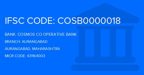 Cosmos Co Operative Bank Aurangabad Branch IFSC Code