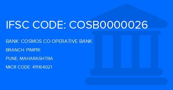 Cosmos Co Operative Bank Pimpri Branch IFSC Code