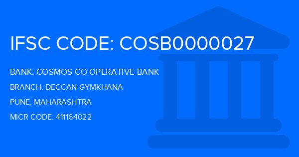 Cosmos Co Operative Bank Deccan Gymkhana Branch IFSC Code