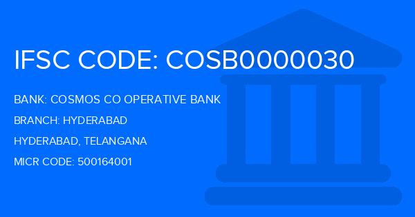Cosmos Co Operative Bank Hyderabad Branch IFSC Code