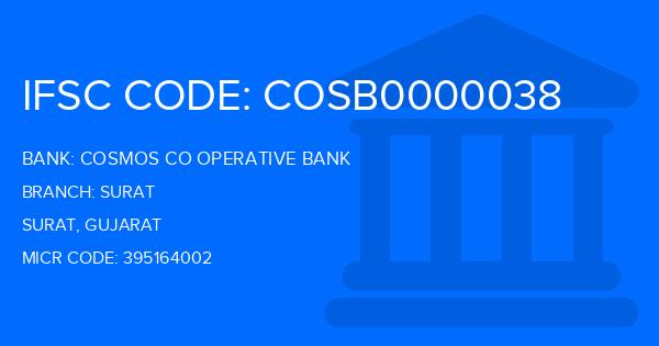Cosmos Co Operative Bank Surat Branch IFSC Code