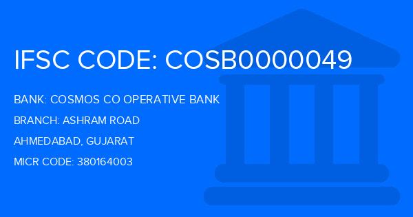 Cosmos Co Operative Bank Ashram Road Branch IFSC Code