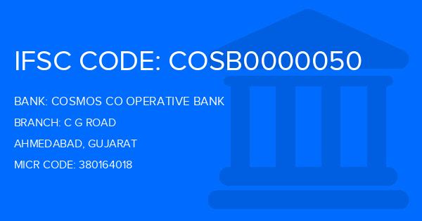 Cosmos Co Operative Bank C G Road Branch IFSC Code