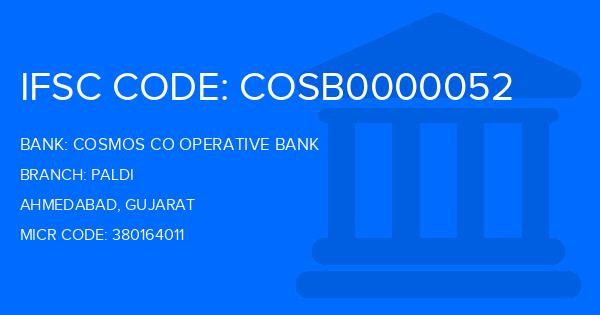 Cosmos Co Operative Bank Paldi Branch IFSC Code
