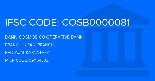 Cosmos Co Operative Bank Nipani Branch