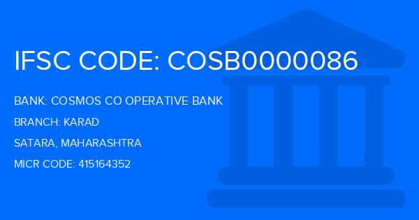 Cosmos Co Operative Bank Karad Branch IFSC Code