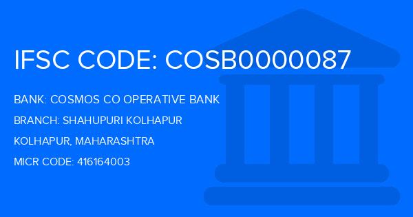 Cosmos Co Operative Bank Shahupuri Kolhapur Branch IFSC Code