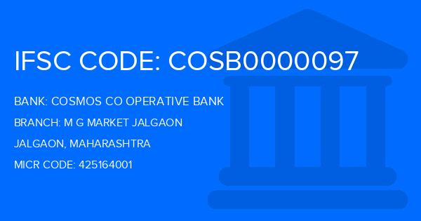 Cosmos Co Operative Bank M G Market Jalgaon Branch IFSC Code